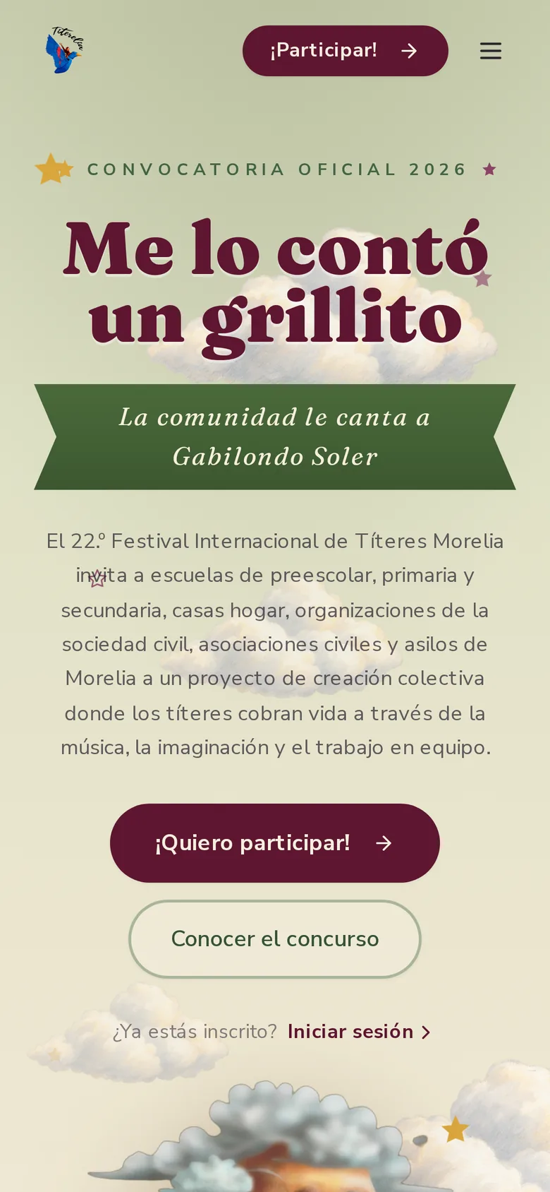 Me lo contó un grillito — TITERELIA 2026 - móvil
