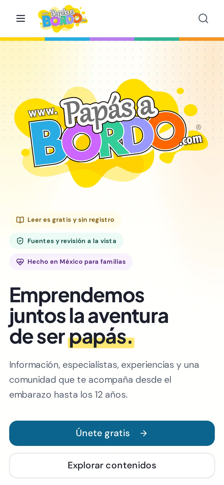 Papás a Bordo - móvil
